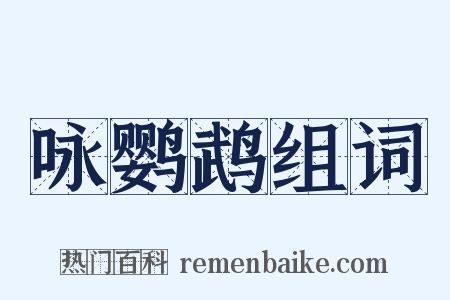 咏鹦鹉组词是什么意思的图片